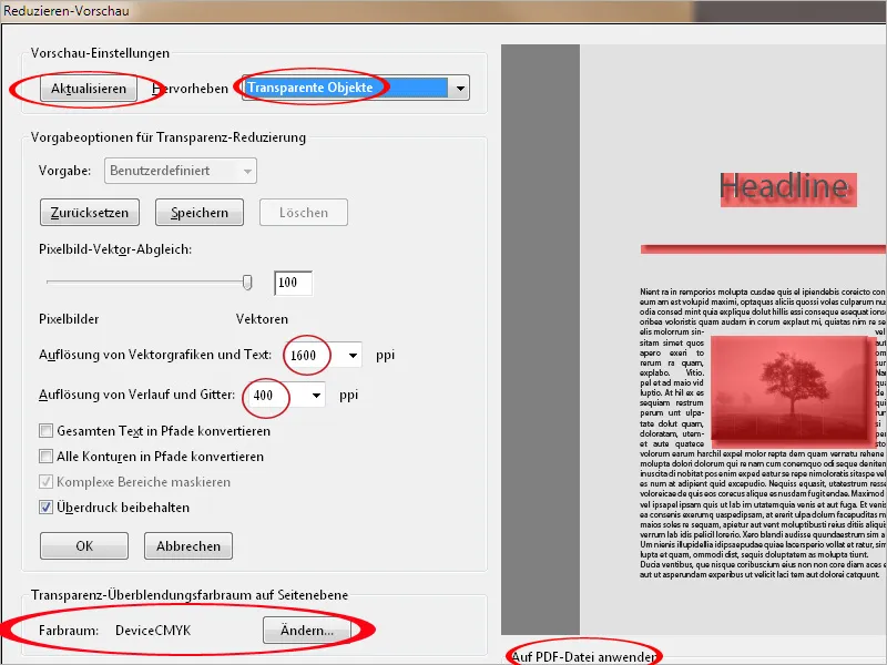 Die Werkzeuge der Druckproduktion in Acrobat
