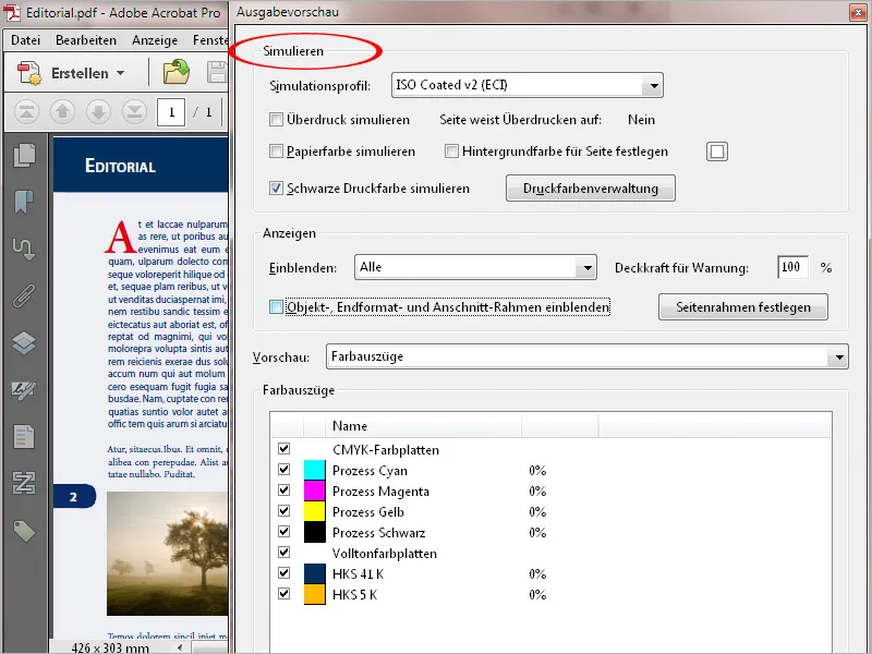 Acrobat produktionens værktøjer Acrobats trykproduktionsværktøjer.