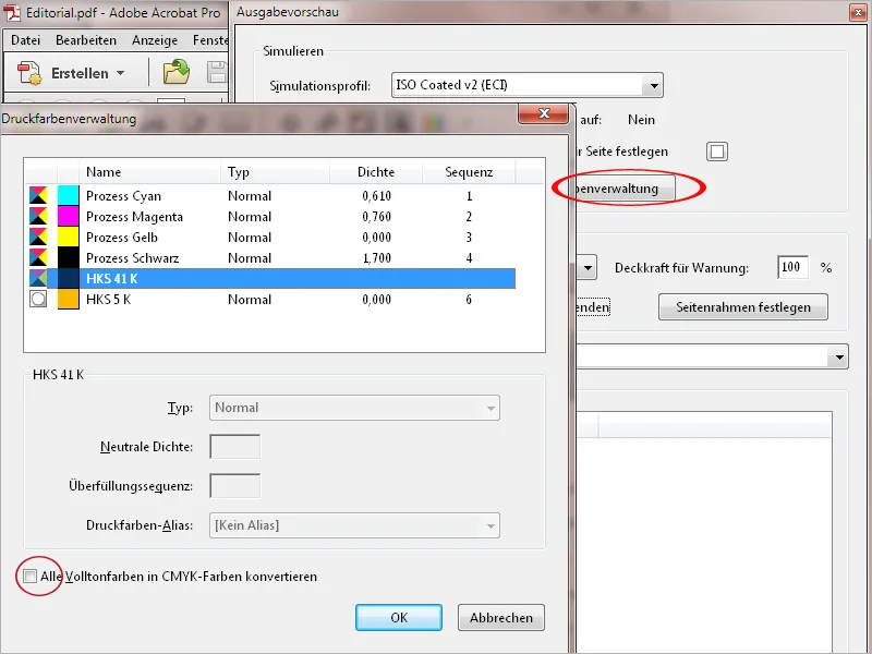 Die Werkzeuge der Druckproduktion in Acrobat