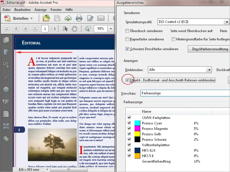 Die Werkzeuge der Druckproduktion in Acrobat