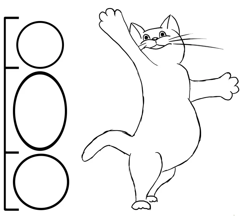 Illustrazione - Alla caccia di pesci! - Parte 1 - Schizzo - Dipingere un gatto