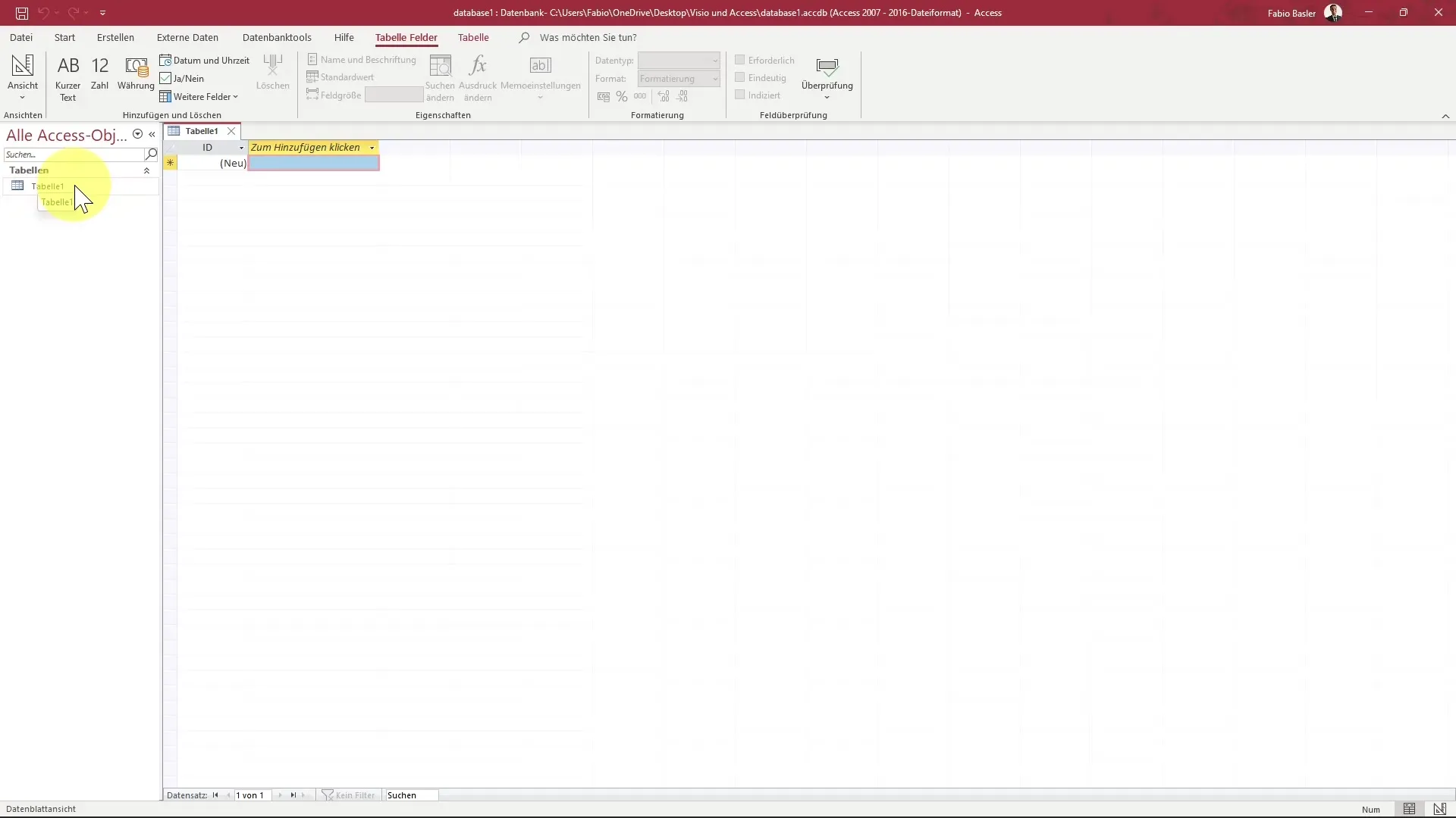 Collegare il database di Access a Microsoft Visio