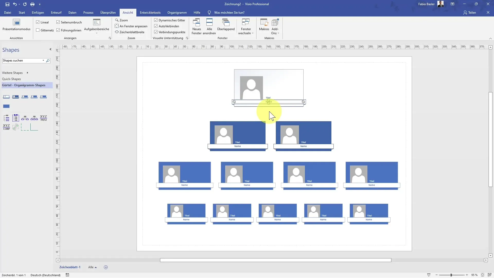 Creare un organigramma molto personalizzato in MS Visio