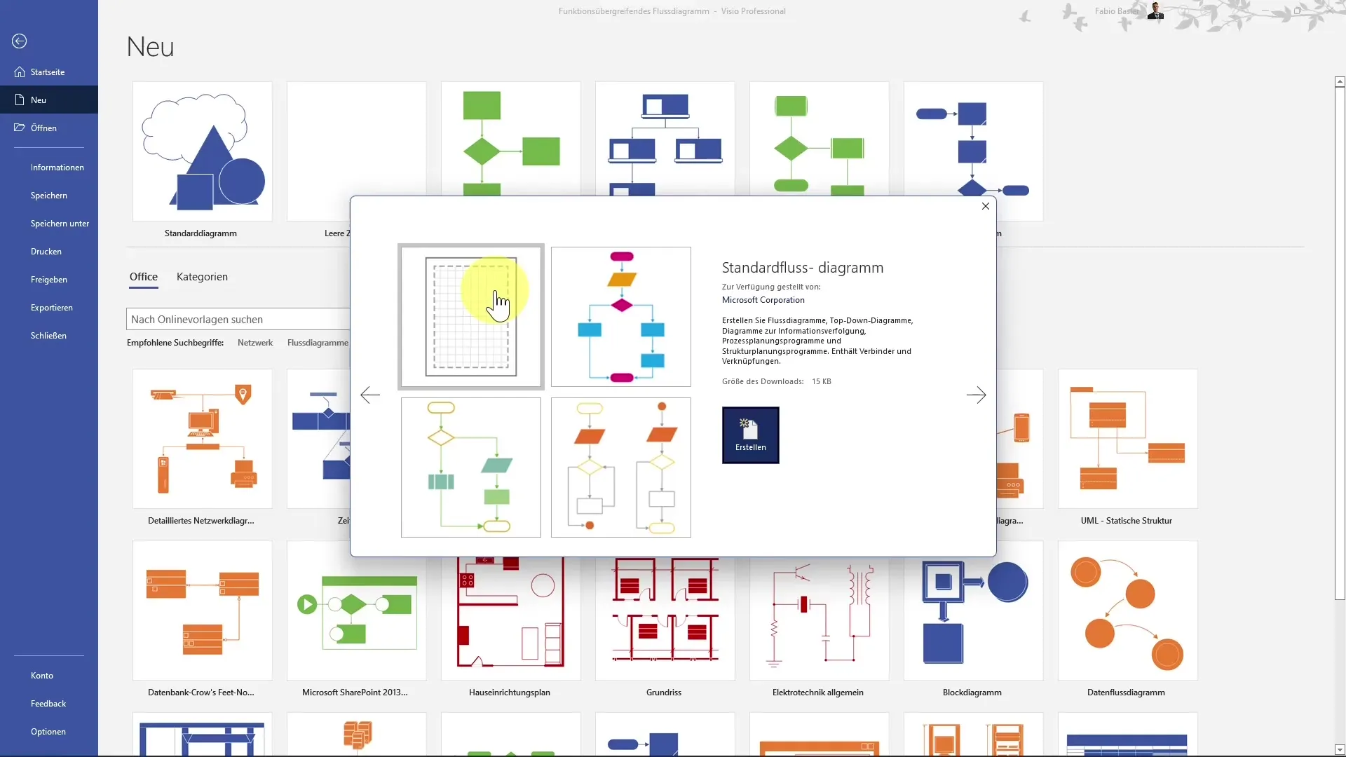 Creare un diagramma di flusso interfunzionale in MS Visio