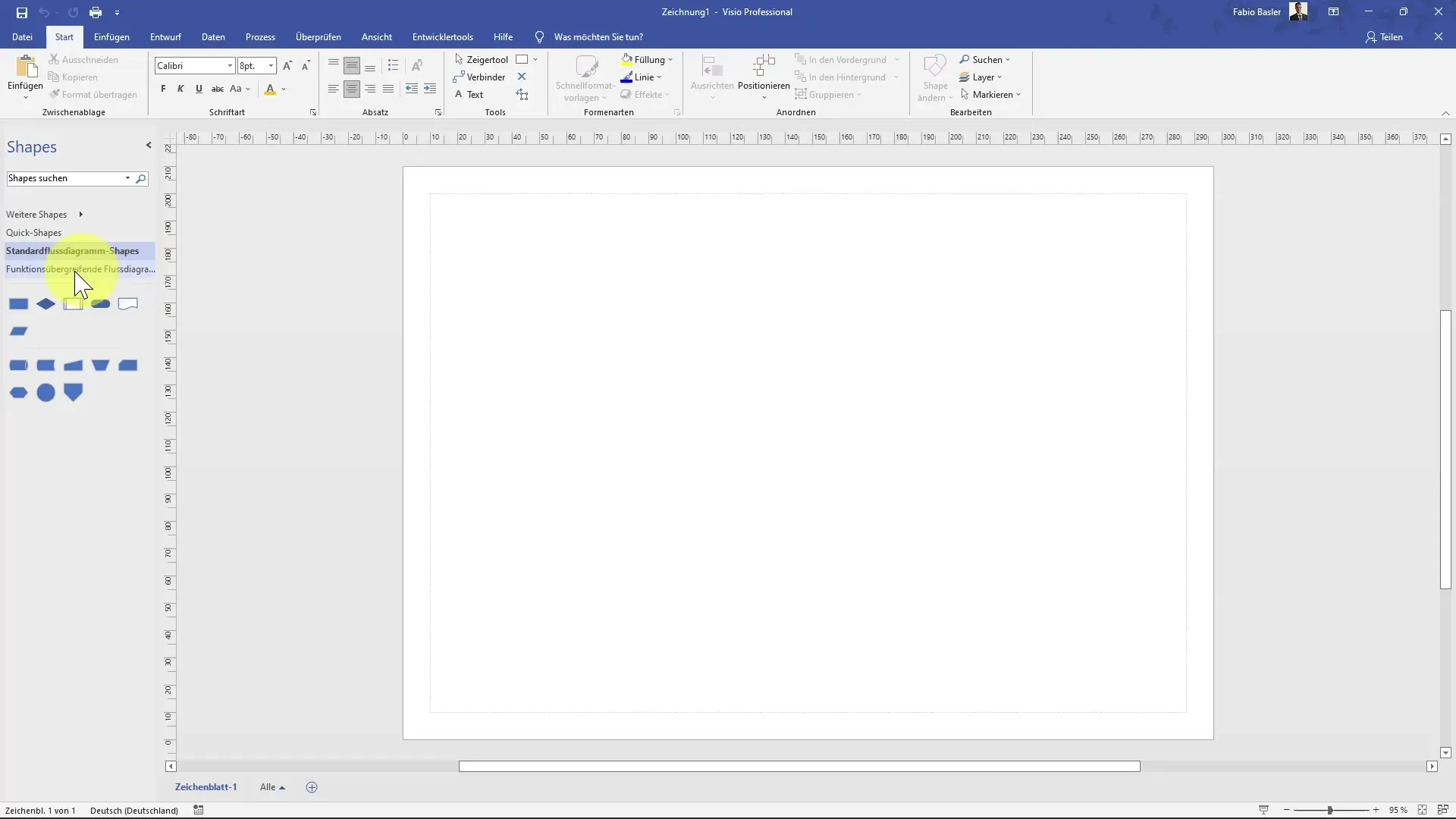 Creare un diagramma di flusso multi-funzionale in MS Visio