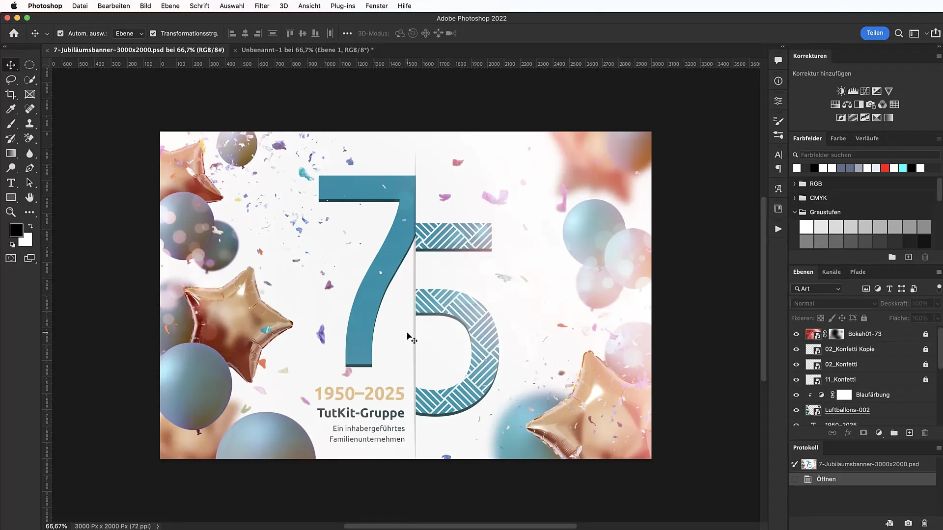 Creare un banner commemorativo in Photoshop - passo dopo passo