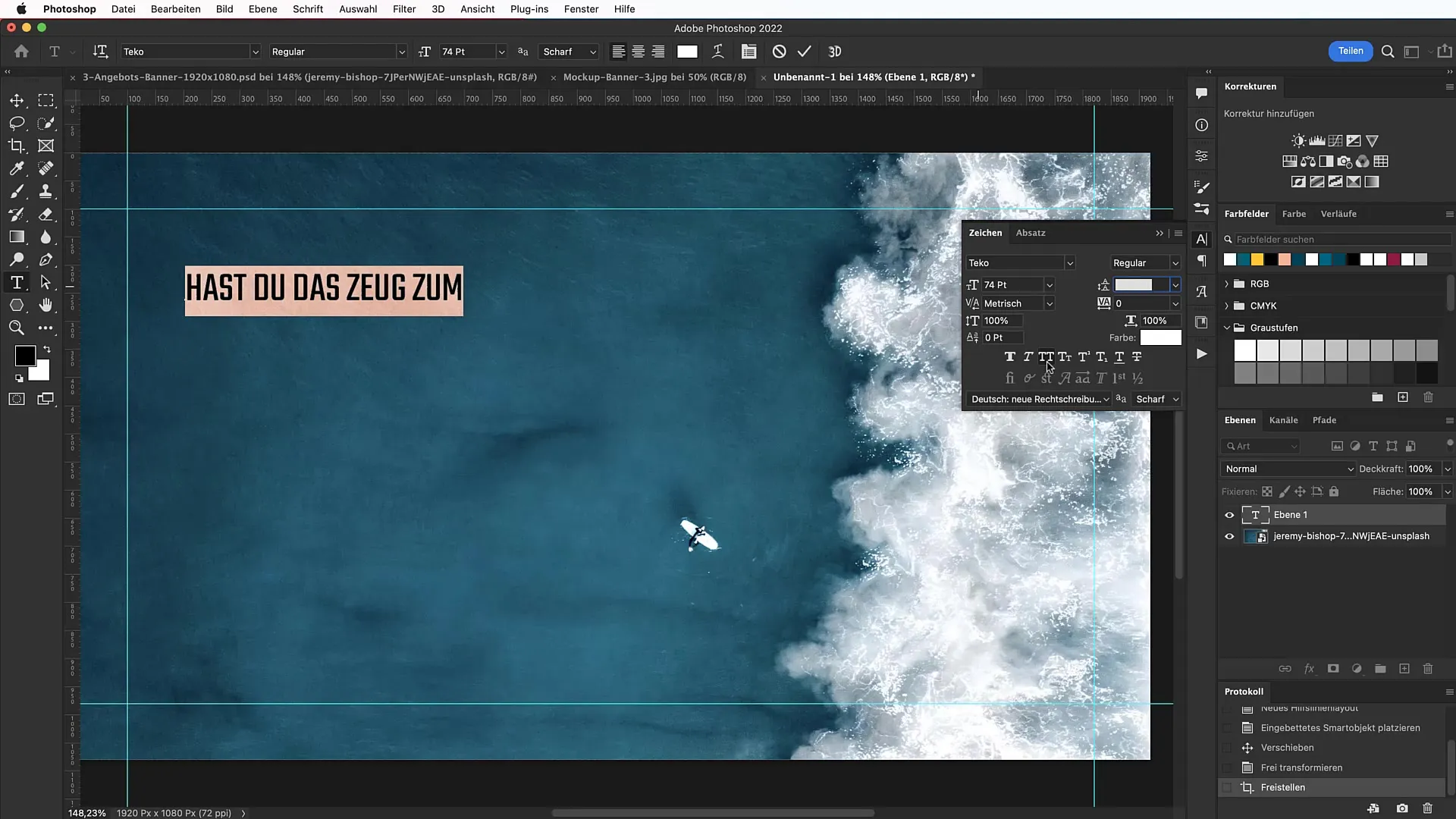 Crear un banner en Photoshop: Paso a paso
