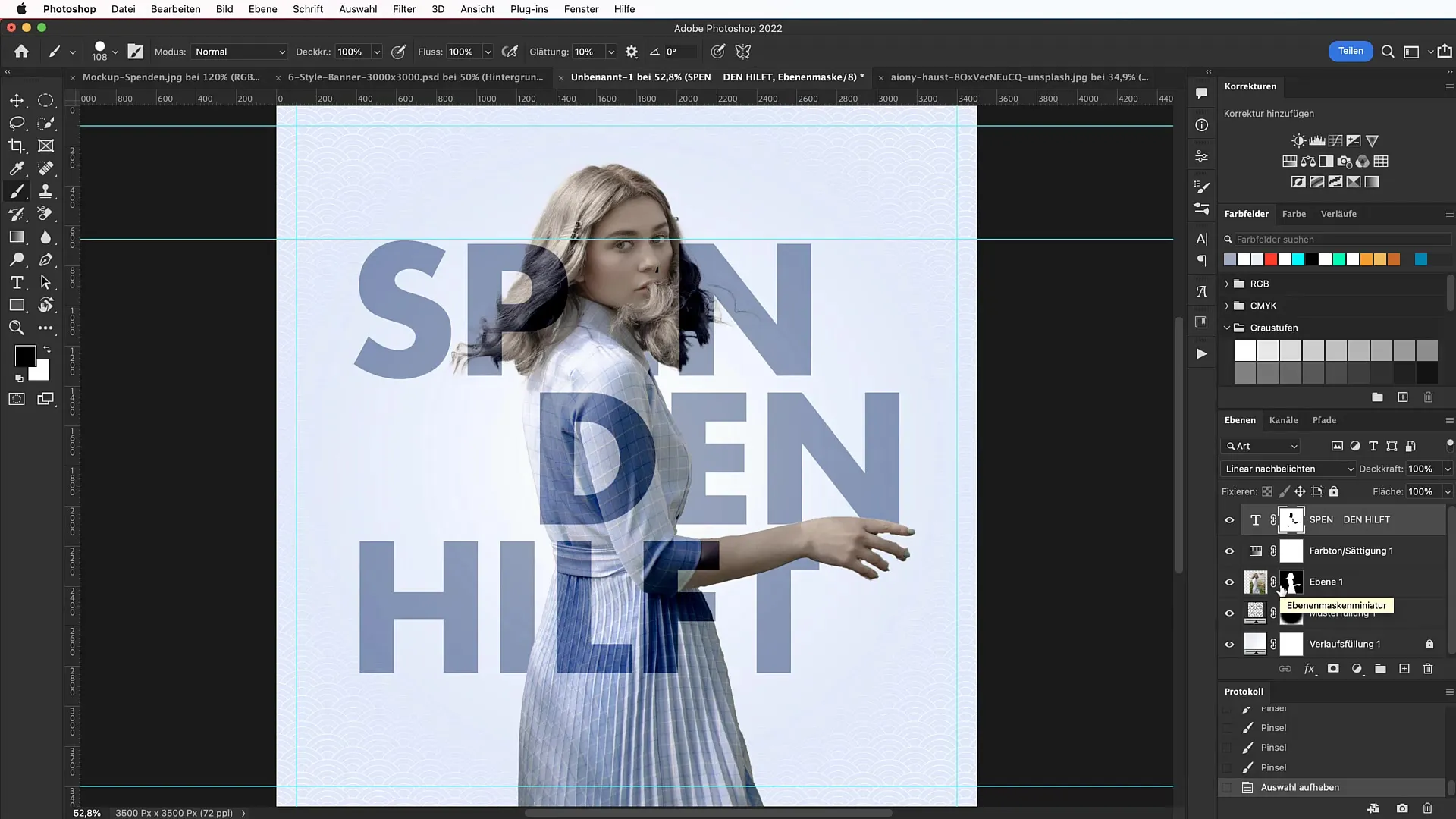 Návrh typografického banneru v programe Photoshop
