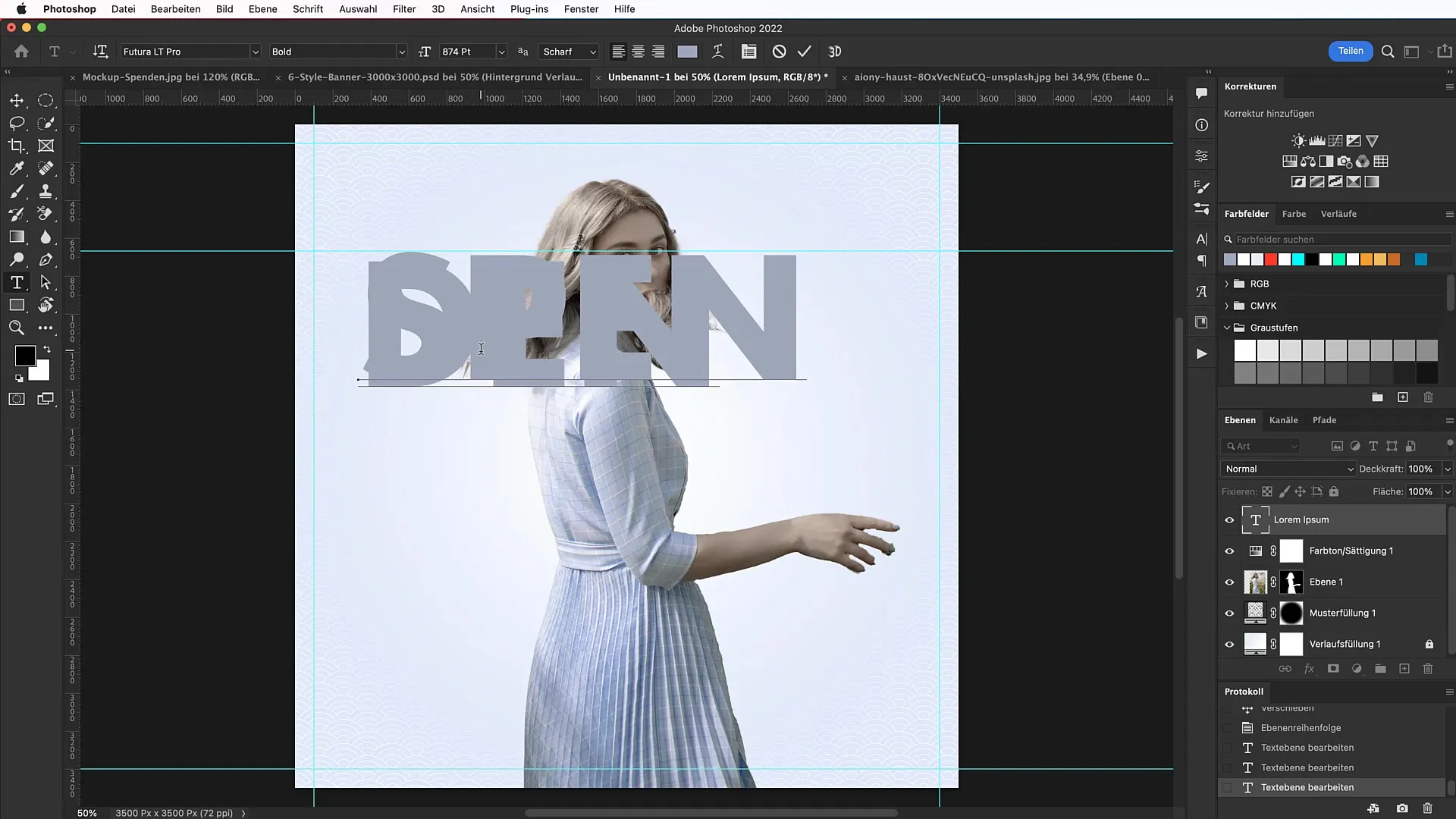 Navrhnutie typografického banneru v programe Photoshop