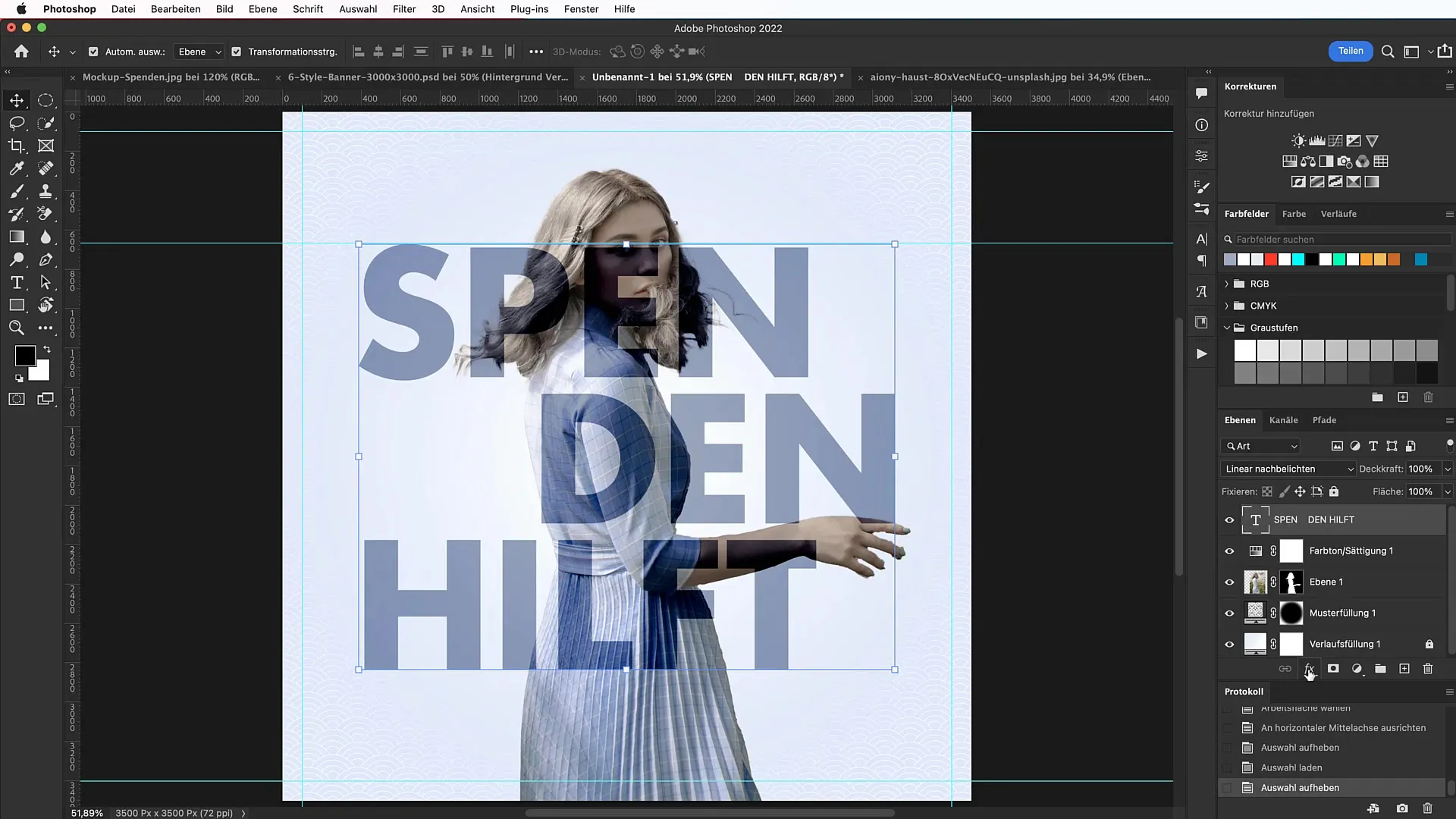 Návrh typografického banneru v programe Photoshop