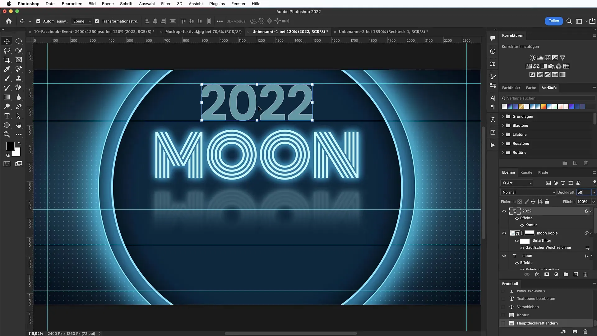 Effectively announce festival events with Photoshop banners