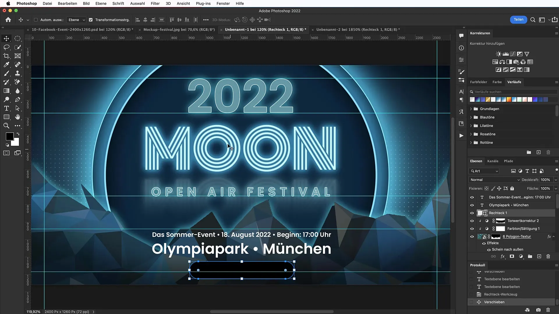 Announce festival events effectively with Photoshop banners