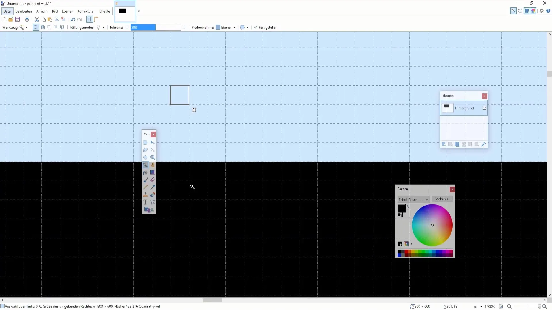 Memotong objek dengan tongkat ajaib di Paint.NET