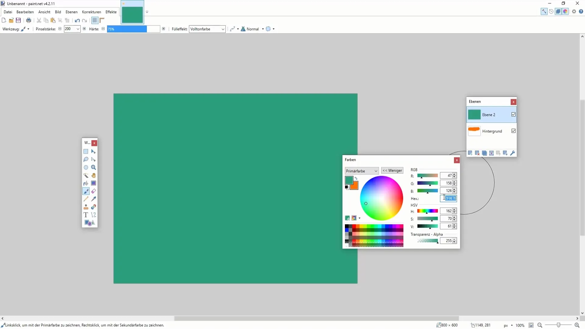 Utilizar cores e recolorir eficazmente no Paint.NET