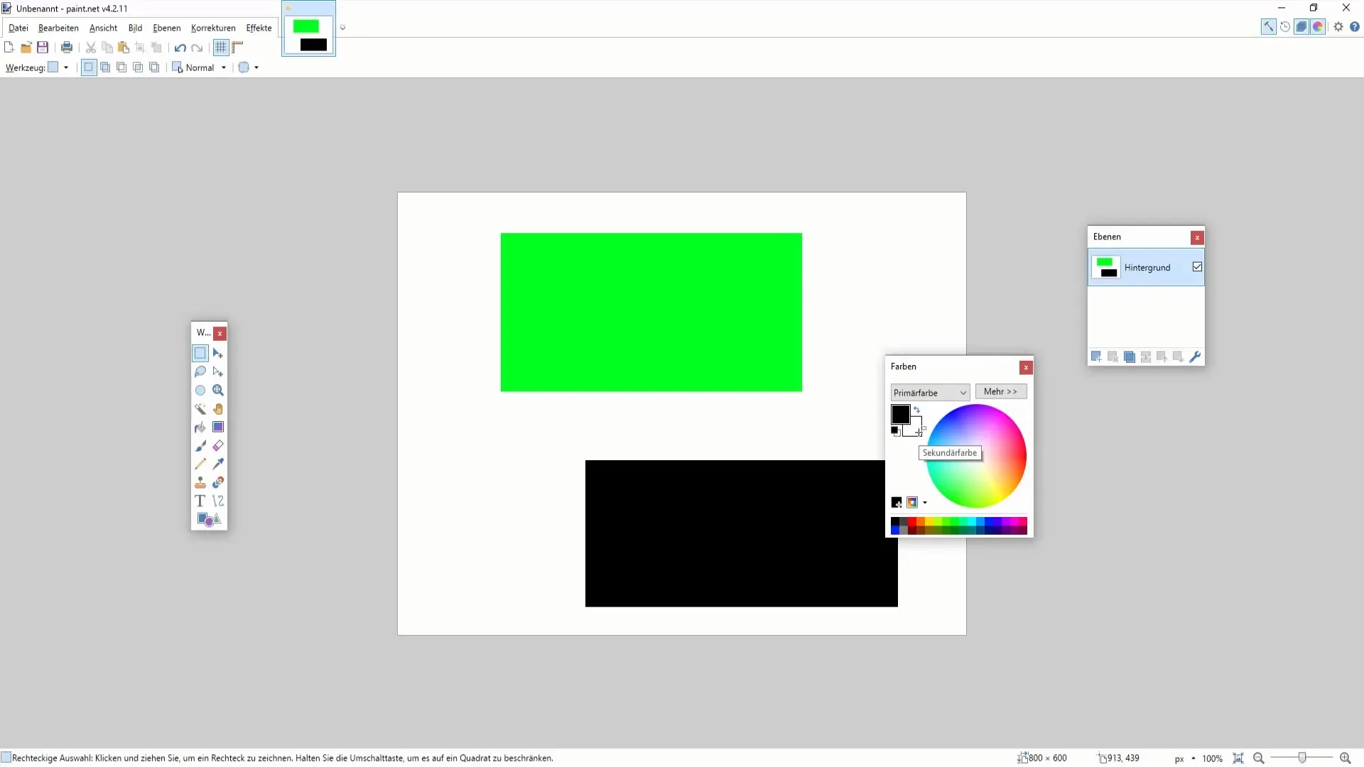 Utilizar cores e recolorir eficazmente no Paint.NET