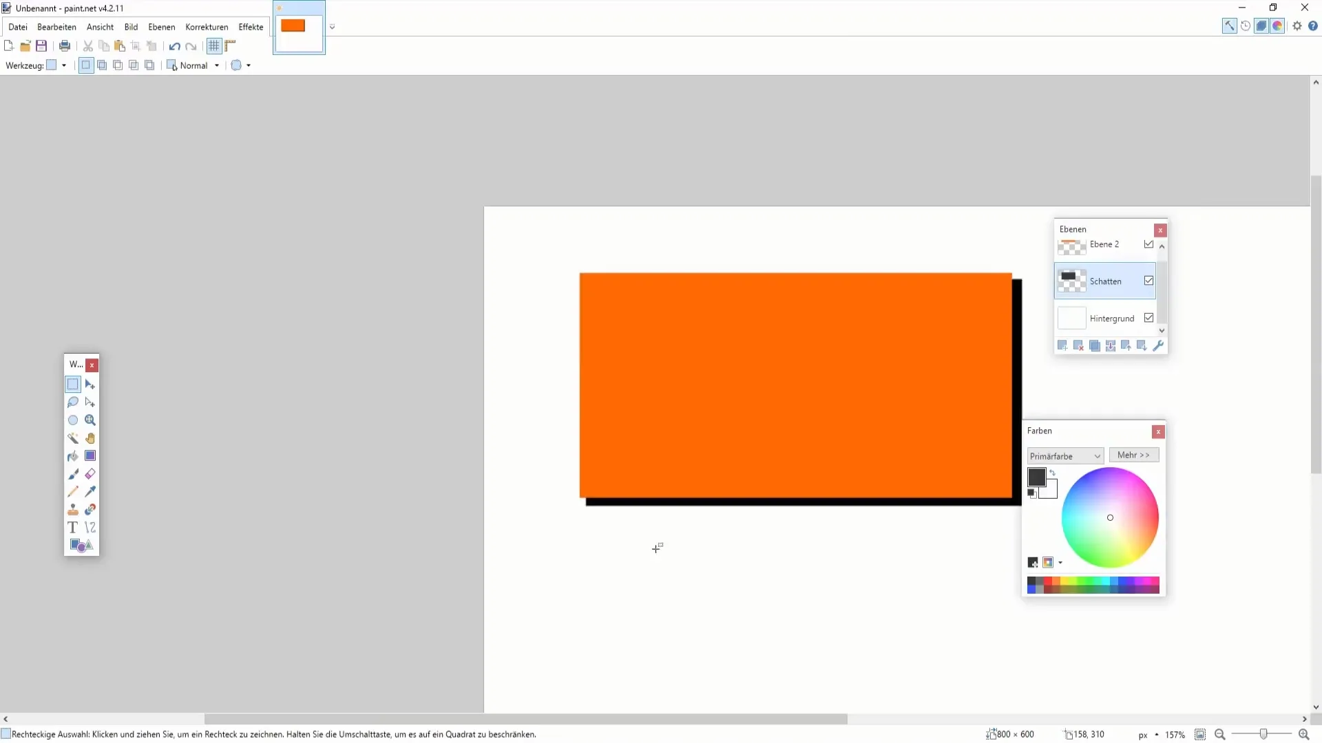 Design de umbre pentru texte și obiecte în Paint.NET