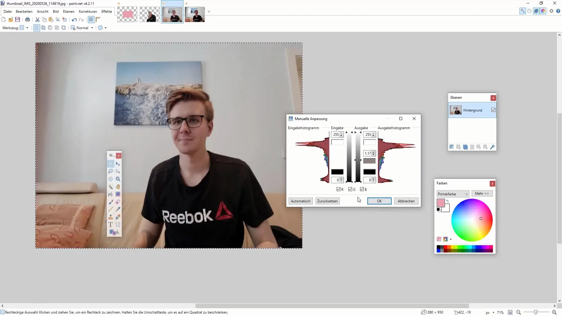 Master the corrections in Paint.NET