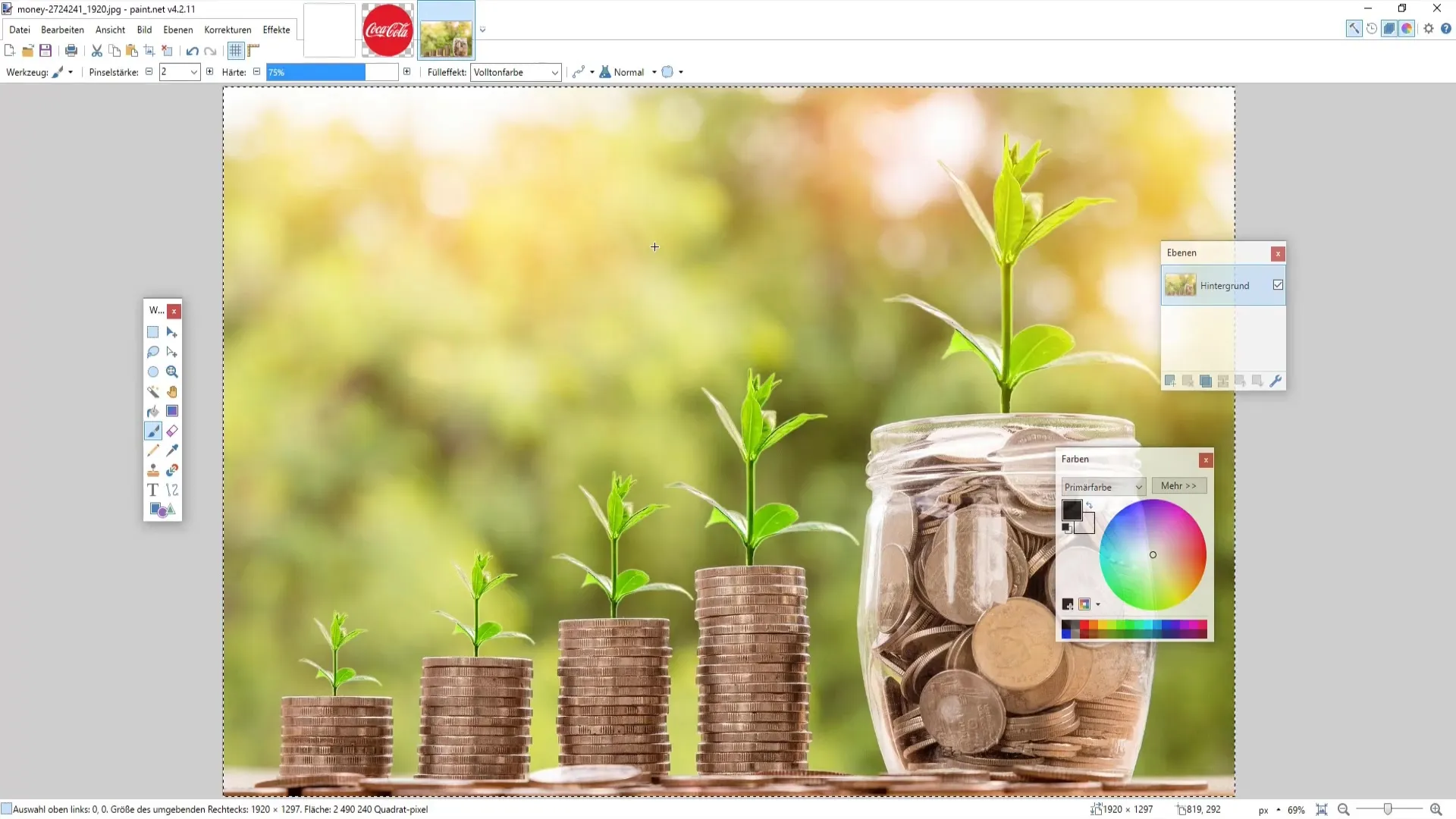 Create an Instagram post: Picture-in-picture effect with Paint.NET