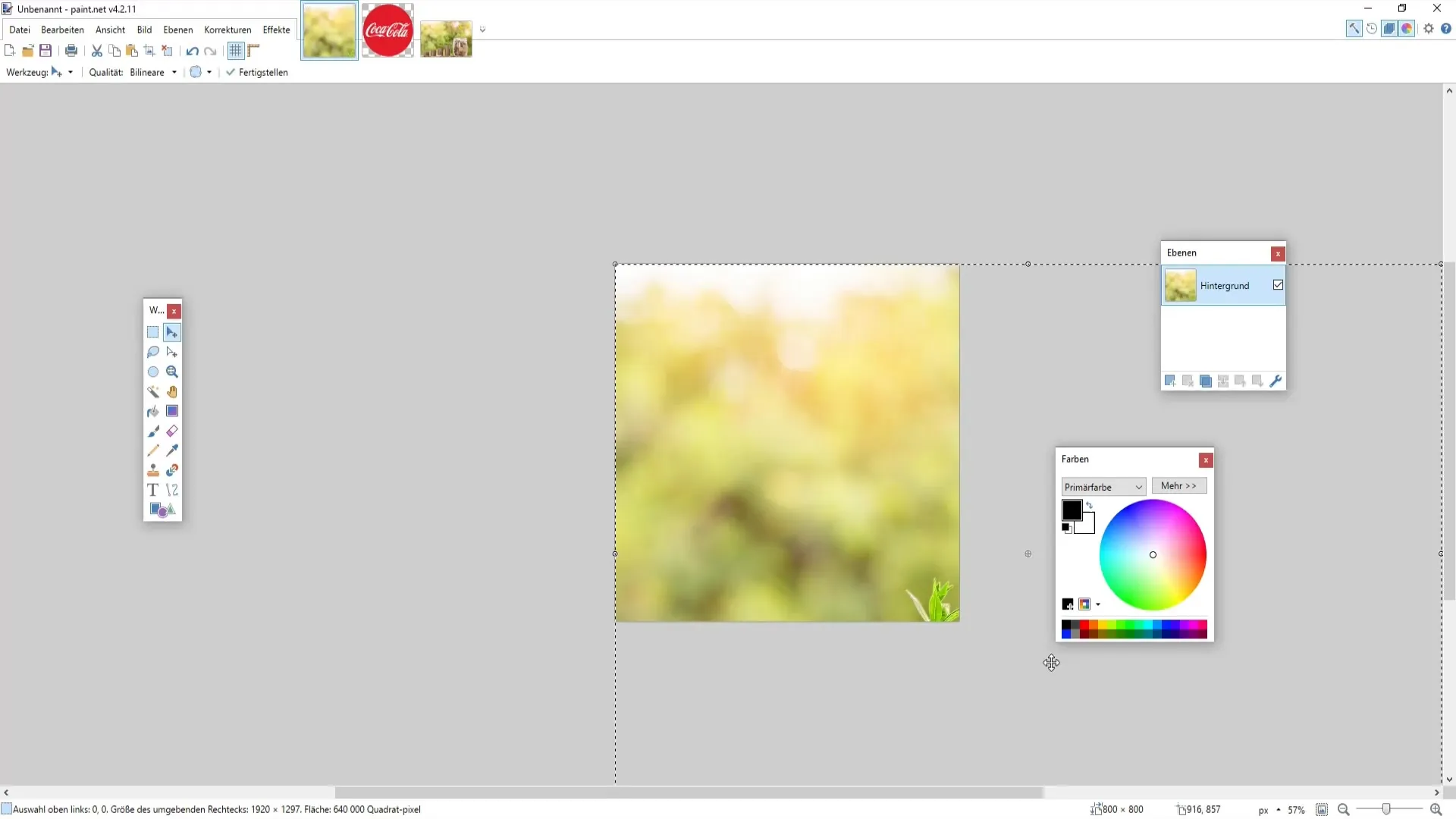 Create an Instagram post: Picture-in-picture effect with Paint.NET