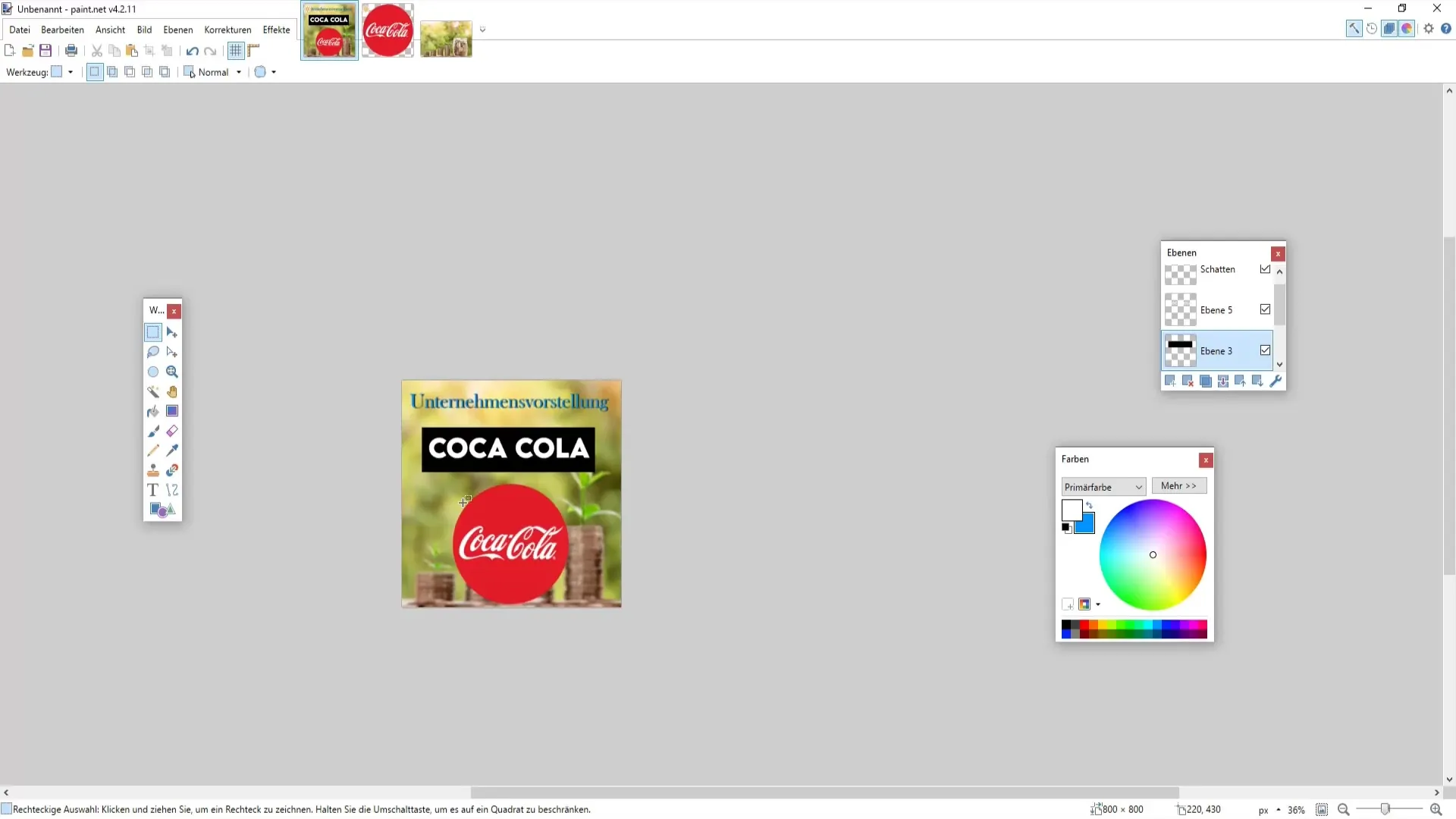 Create Instagram post: Picture-in-picture effect with Paint.NET