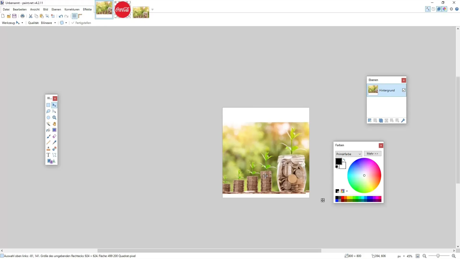 Create Instagram post: Picture-in-picture effect with Paint.NET