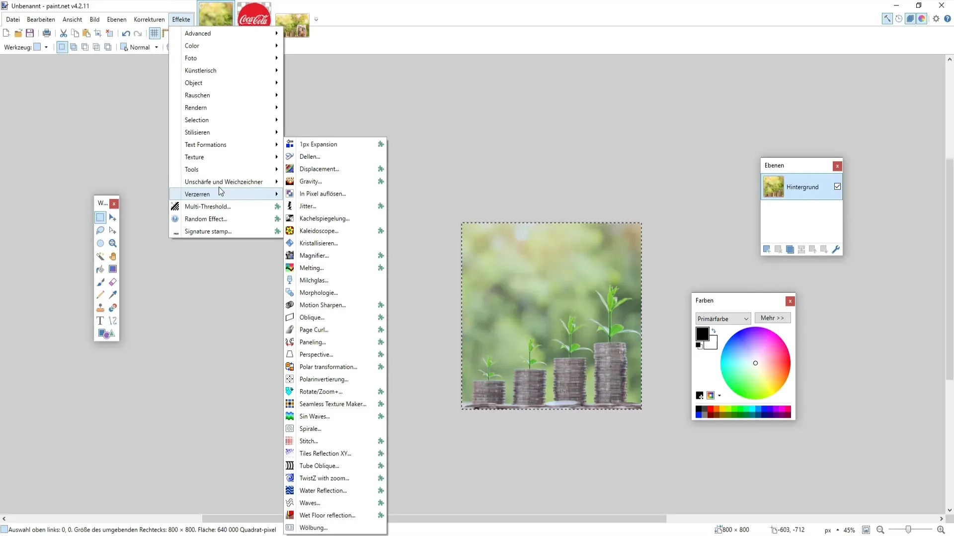 Create Instagram post: Picture-in-picture effect with Paint.NET