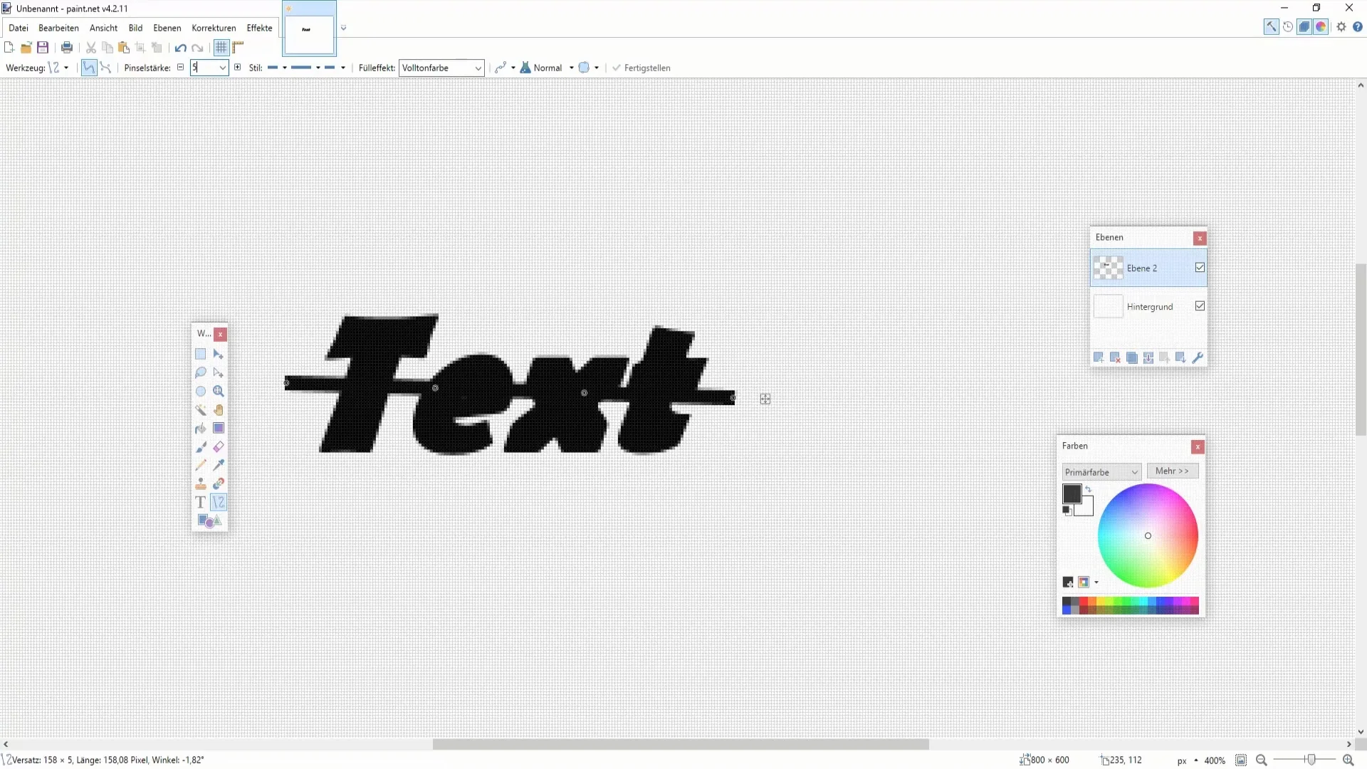 Textgestaltung in Paint.NET – Schritt für Schritt anpassen
