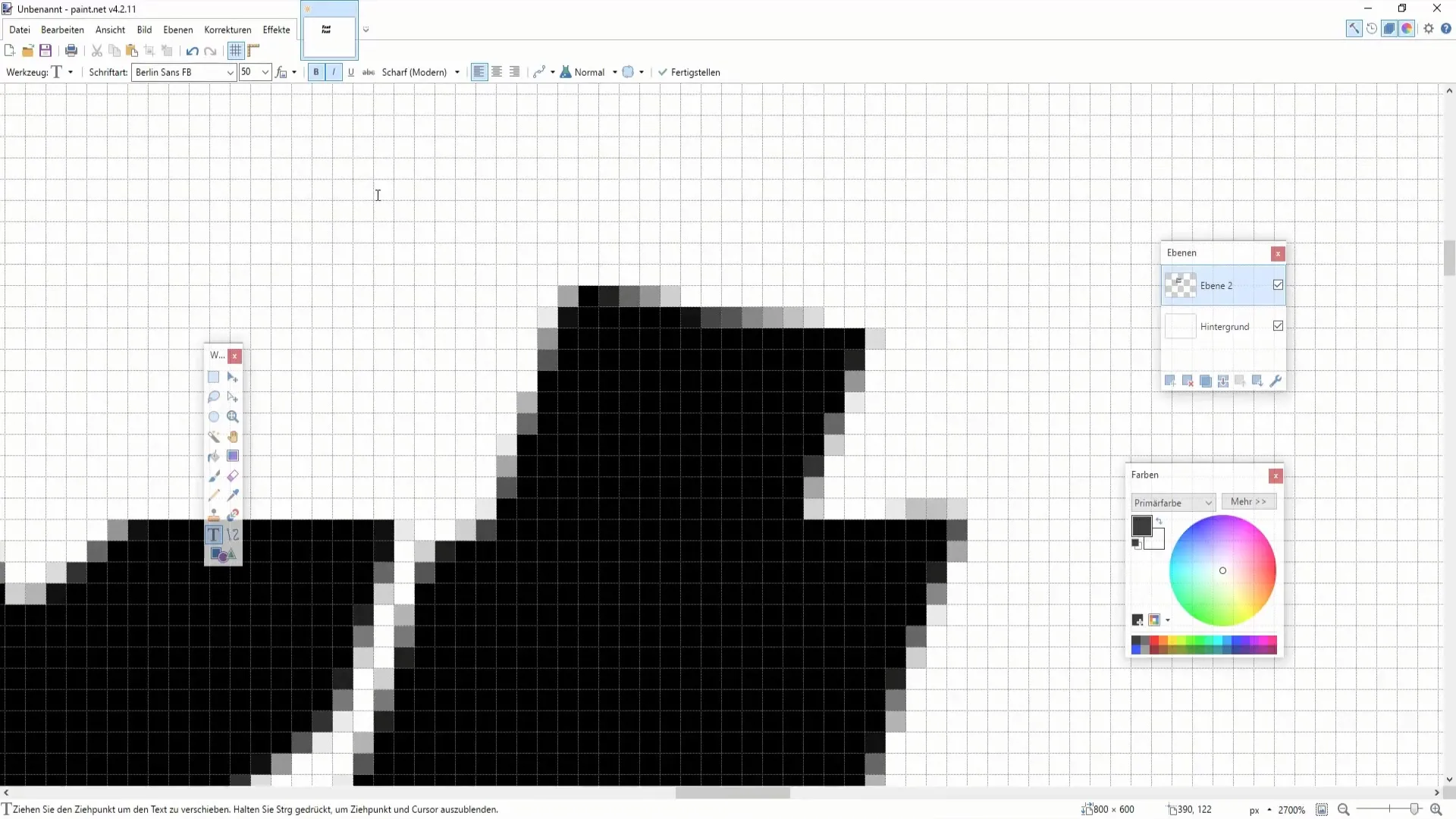 Textgestaltung in Paint.NET – Schritt für Schritt anpassen