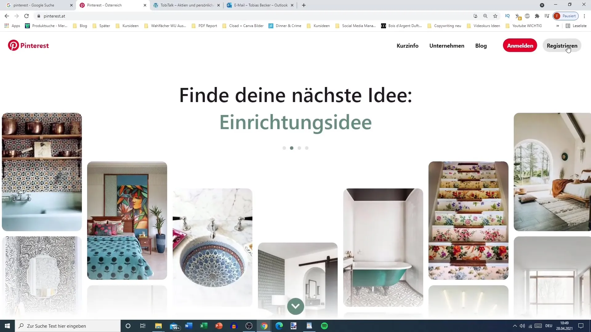 Vytvoření firemního účtu na Pinterestu je snadné