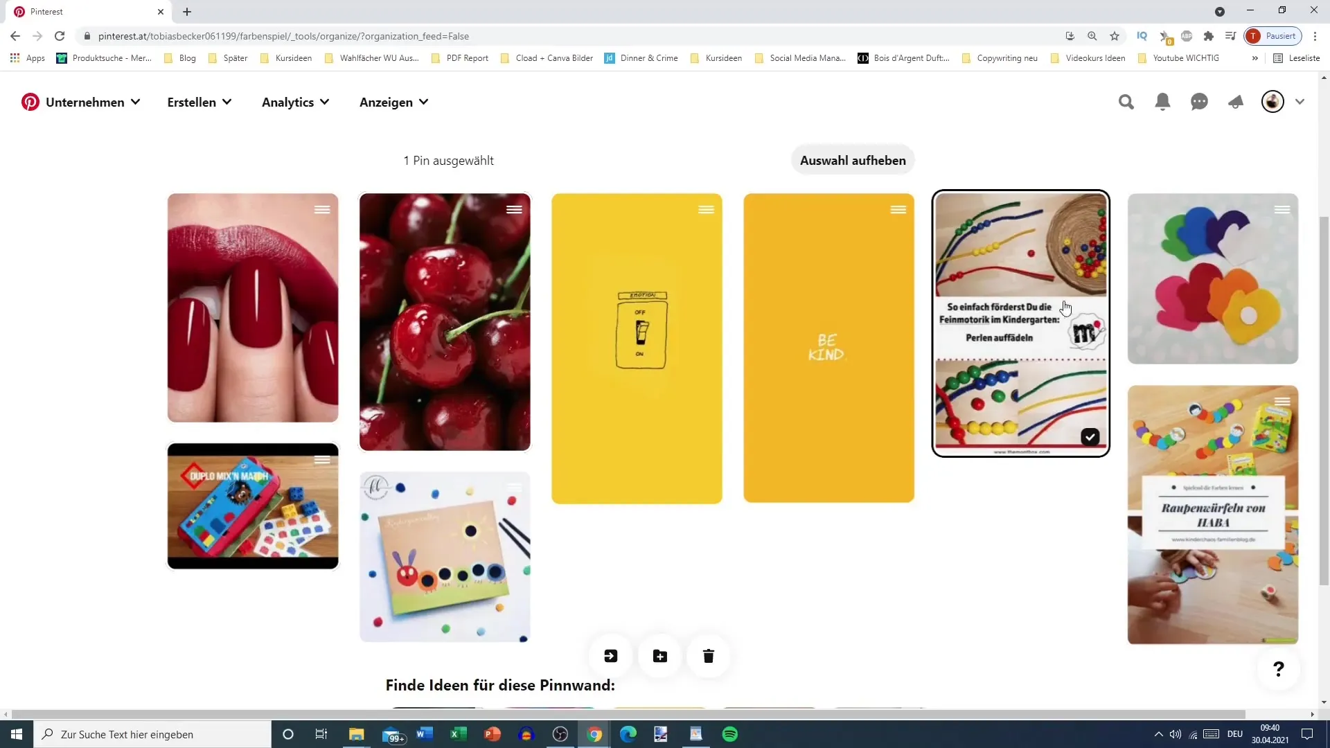 Efektivní systém složek pro nástěnky na Pinterestu