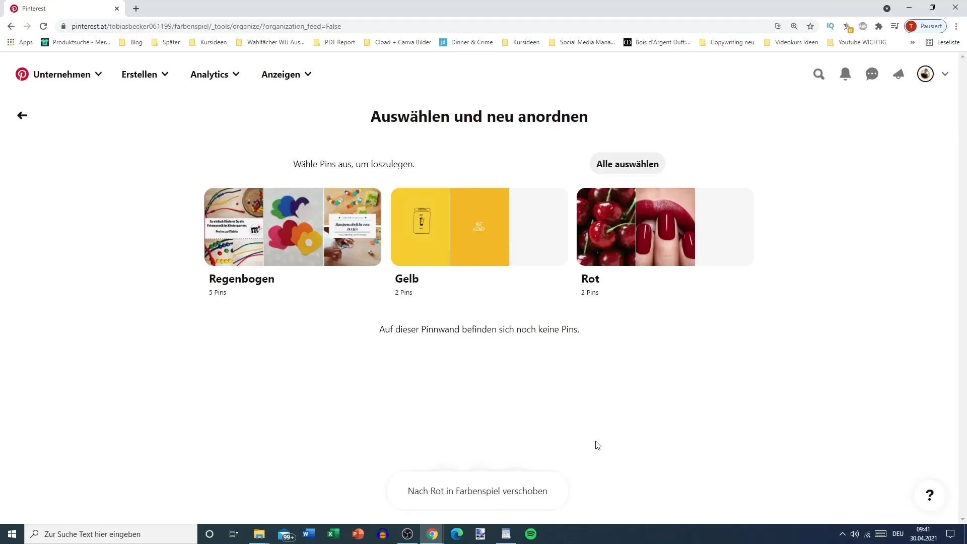 Efektivní systém složek pro nástěnky na Pinterestu
