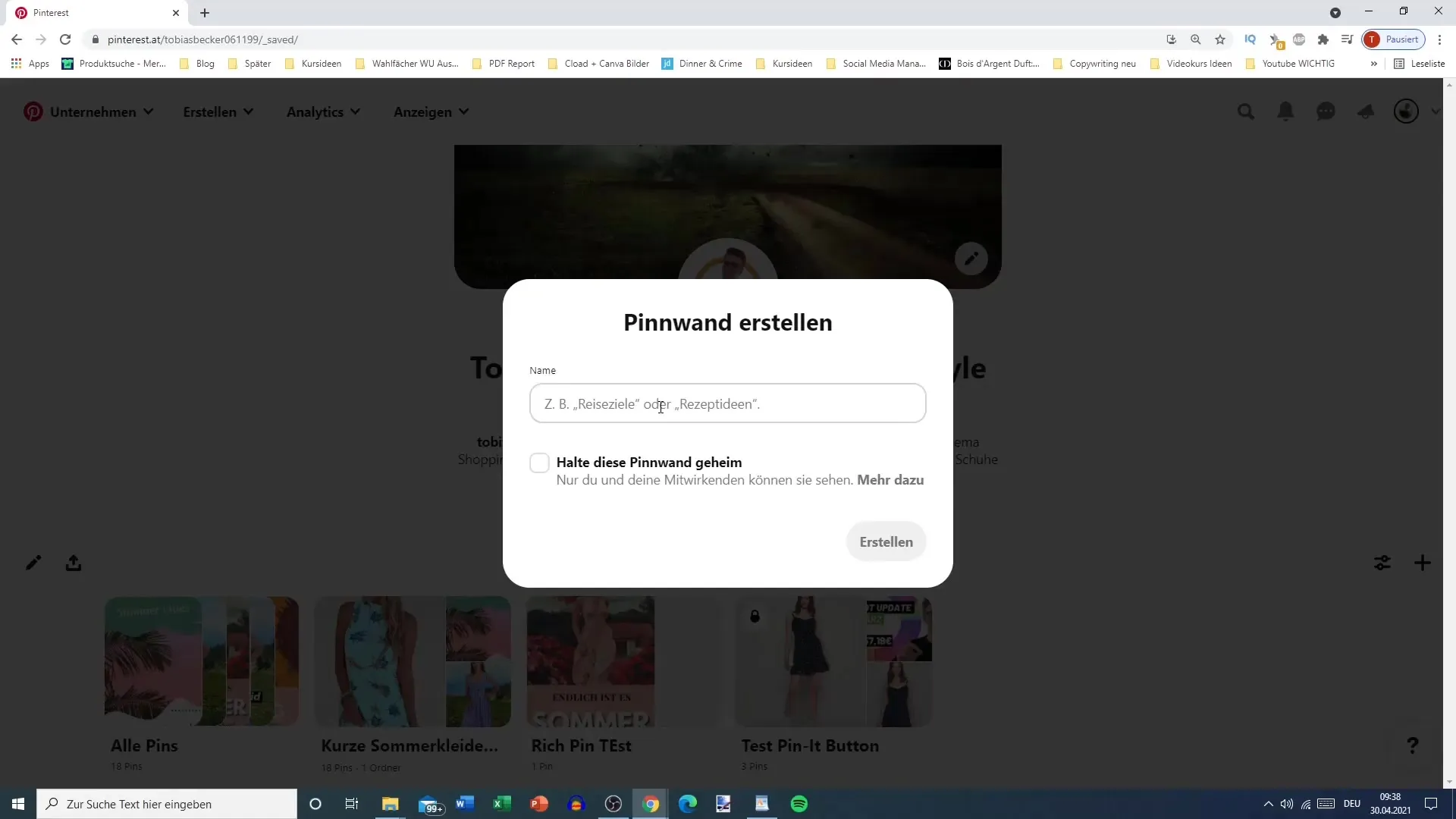 Efektivní systém složek pro nástěnky na Pinterestu