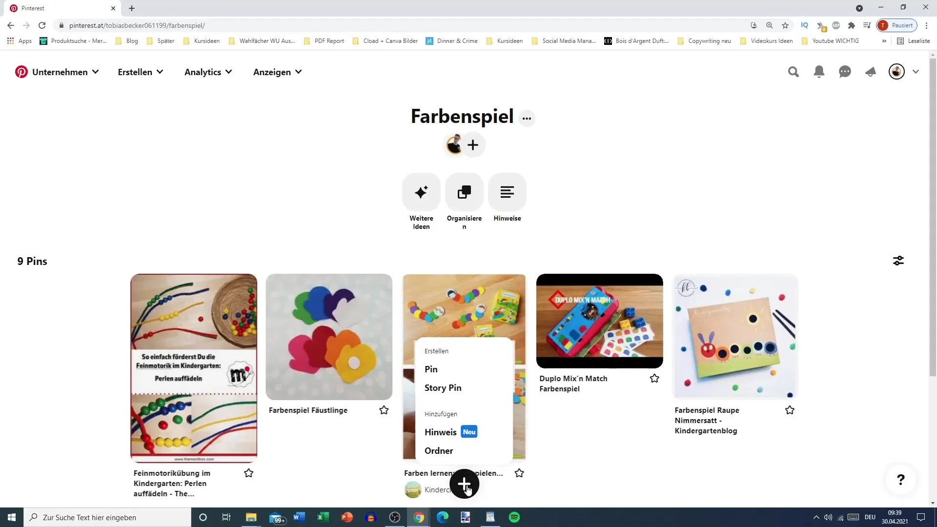Efektivní systém složek pro nástěnky na Pinterestu