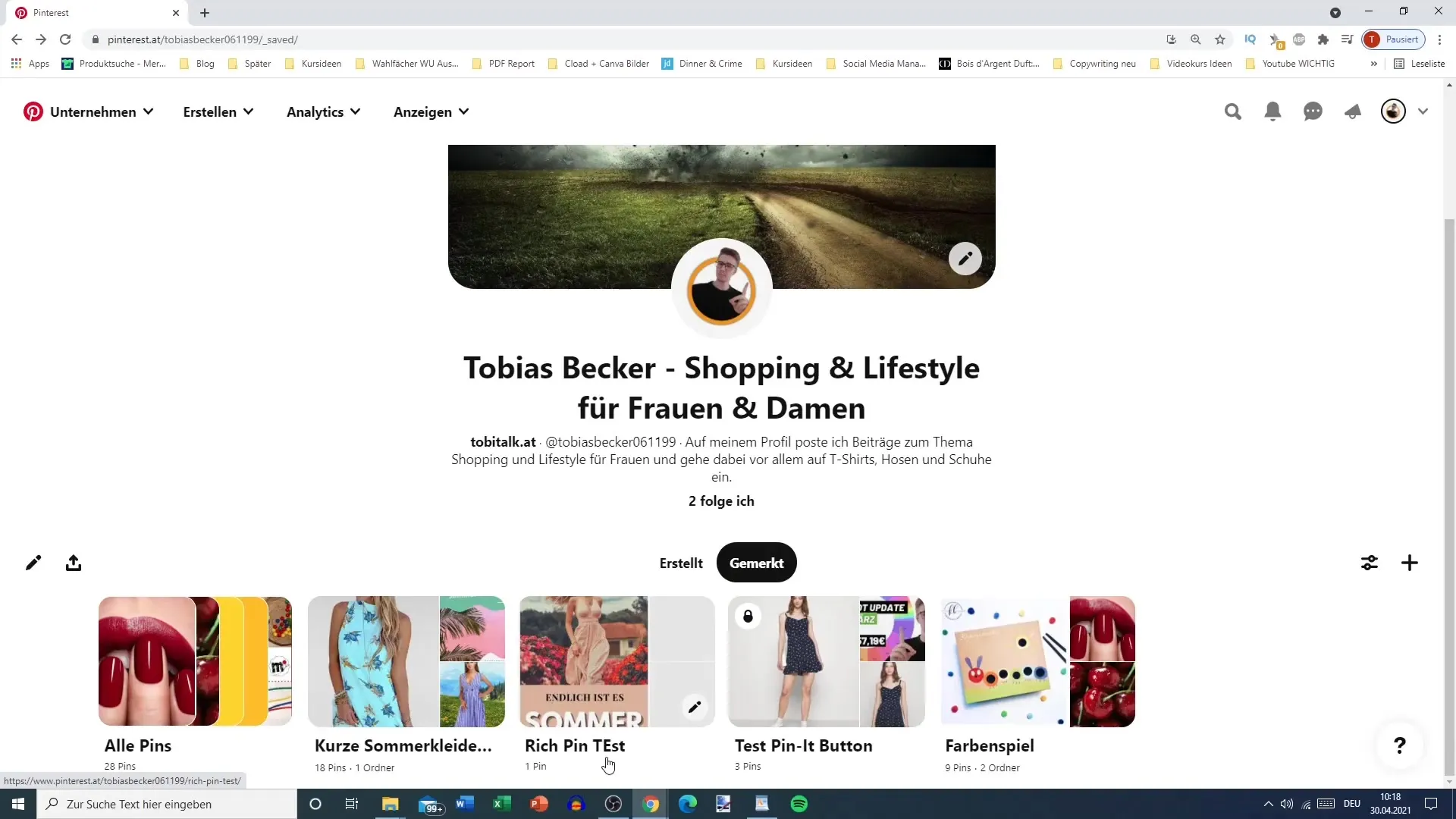 Strategické spravování pinů a boardů na Pinterestu