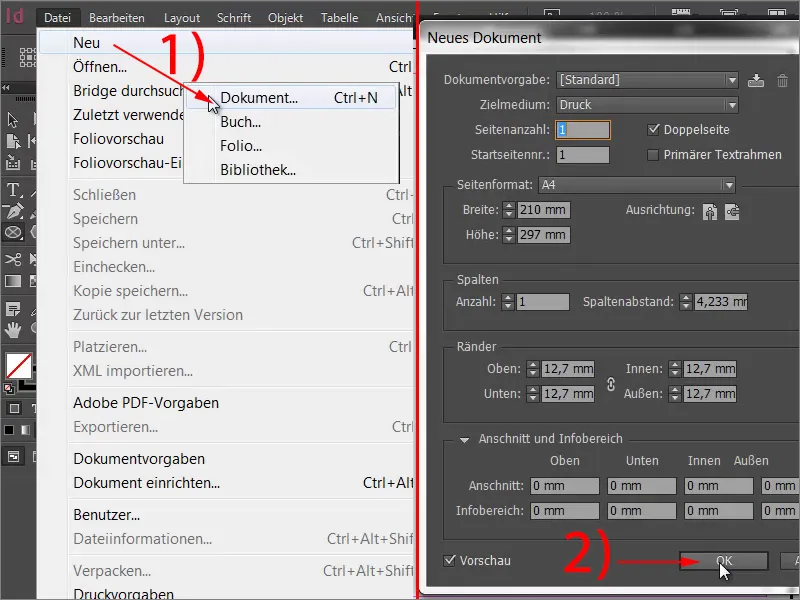 Campi colorati multicolori in InDesign