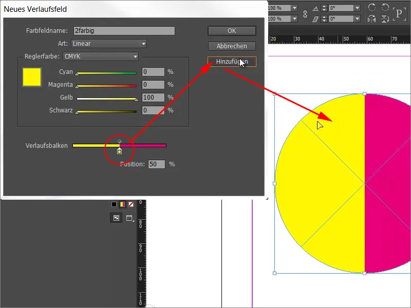 Campi colorati multicolori in InDesign