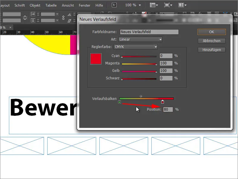 Campi colorati multicolori in InDesign