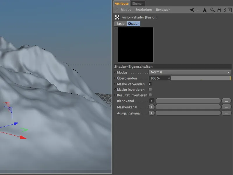 New in Release 13 - Snow in the mountains with the terrain mask shader
