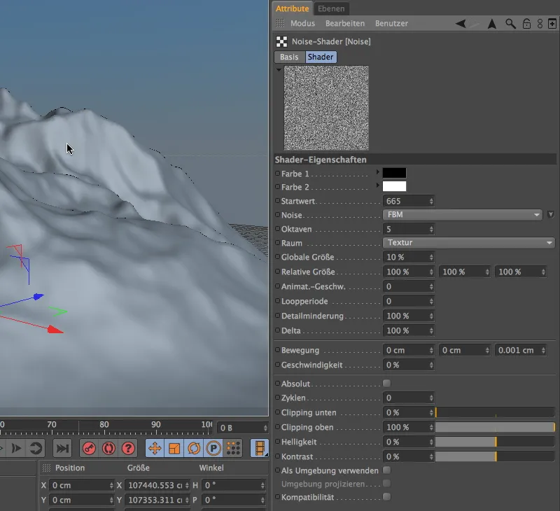 New in Release 13 - Snow in the mountains with the terrain mask shader