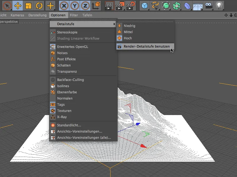 New in Release 13 - Snow in the mountains with the terrain mask shader
