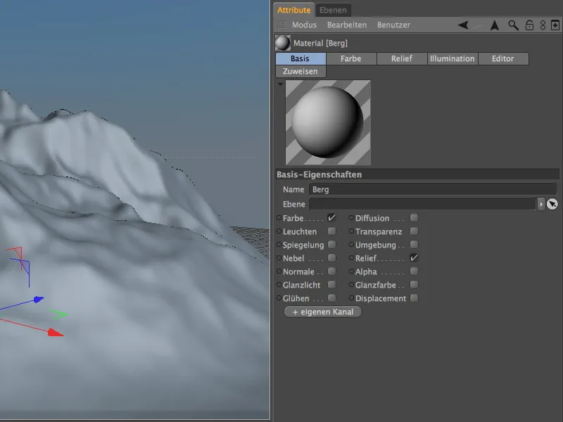 New in Release 13 - Snow in the mountains with the terrain mask shader