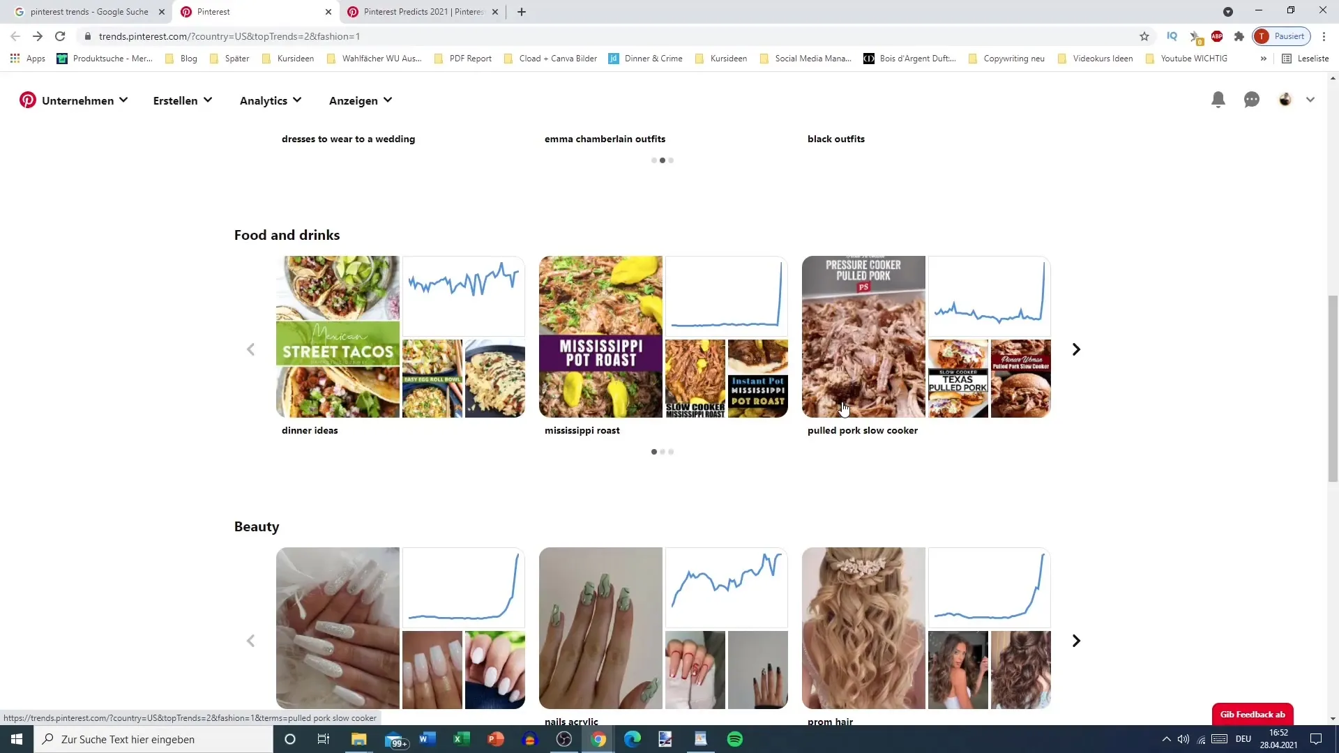 Efektivní vyhledávání klíčových slov s Pinterest Trends