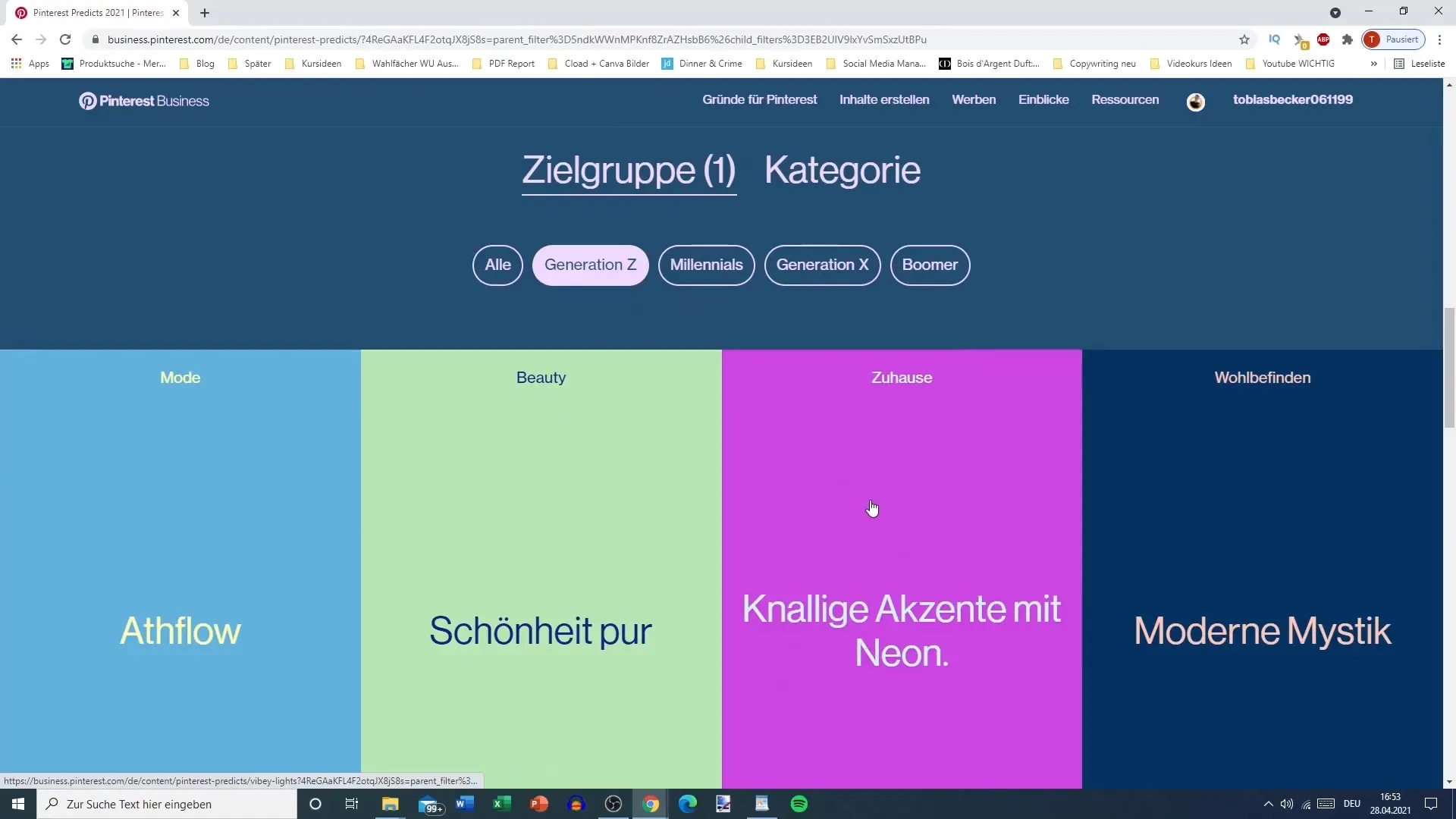 Efektivní výzkum klíčových slov s Pinterest Trends