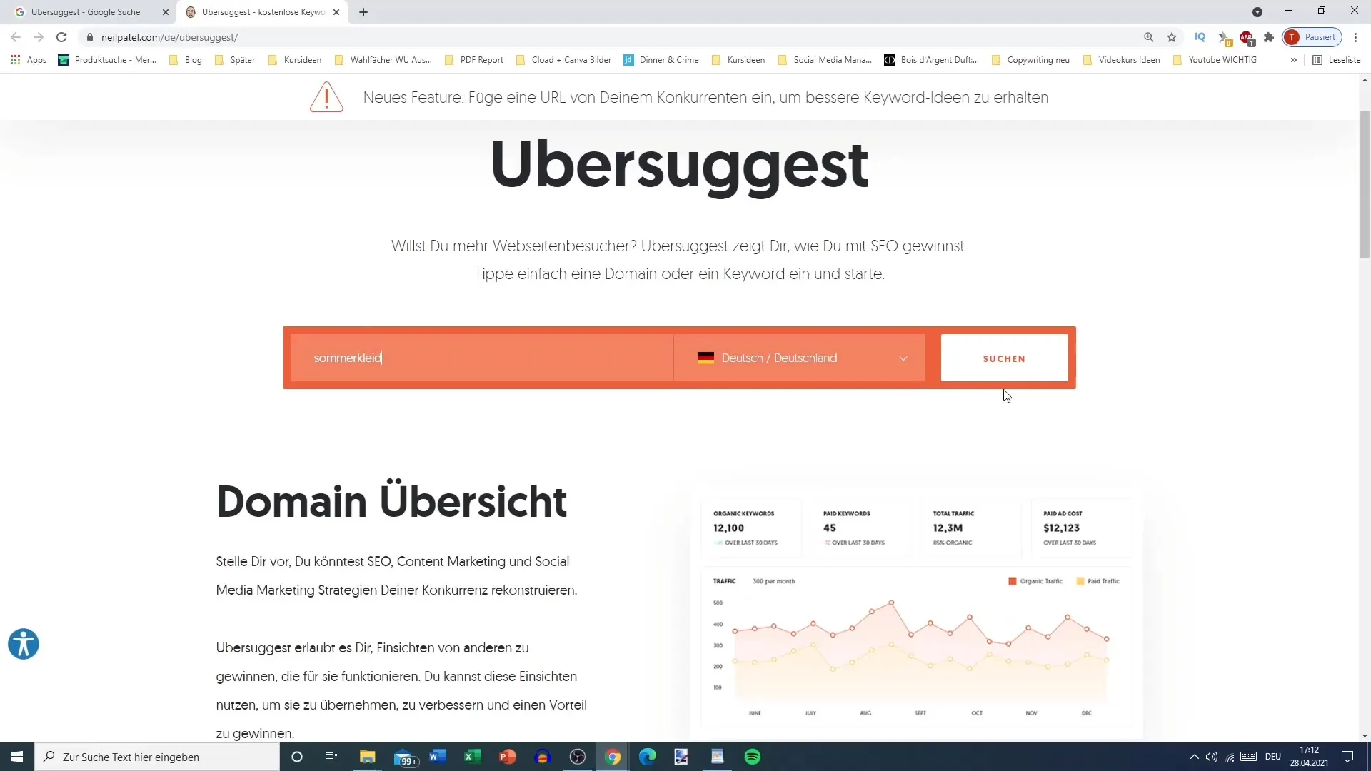 Vyhledávání klíčových slov s Ubersuggest pro úspěch na Pinterestu