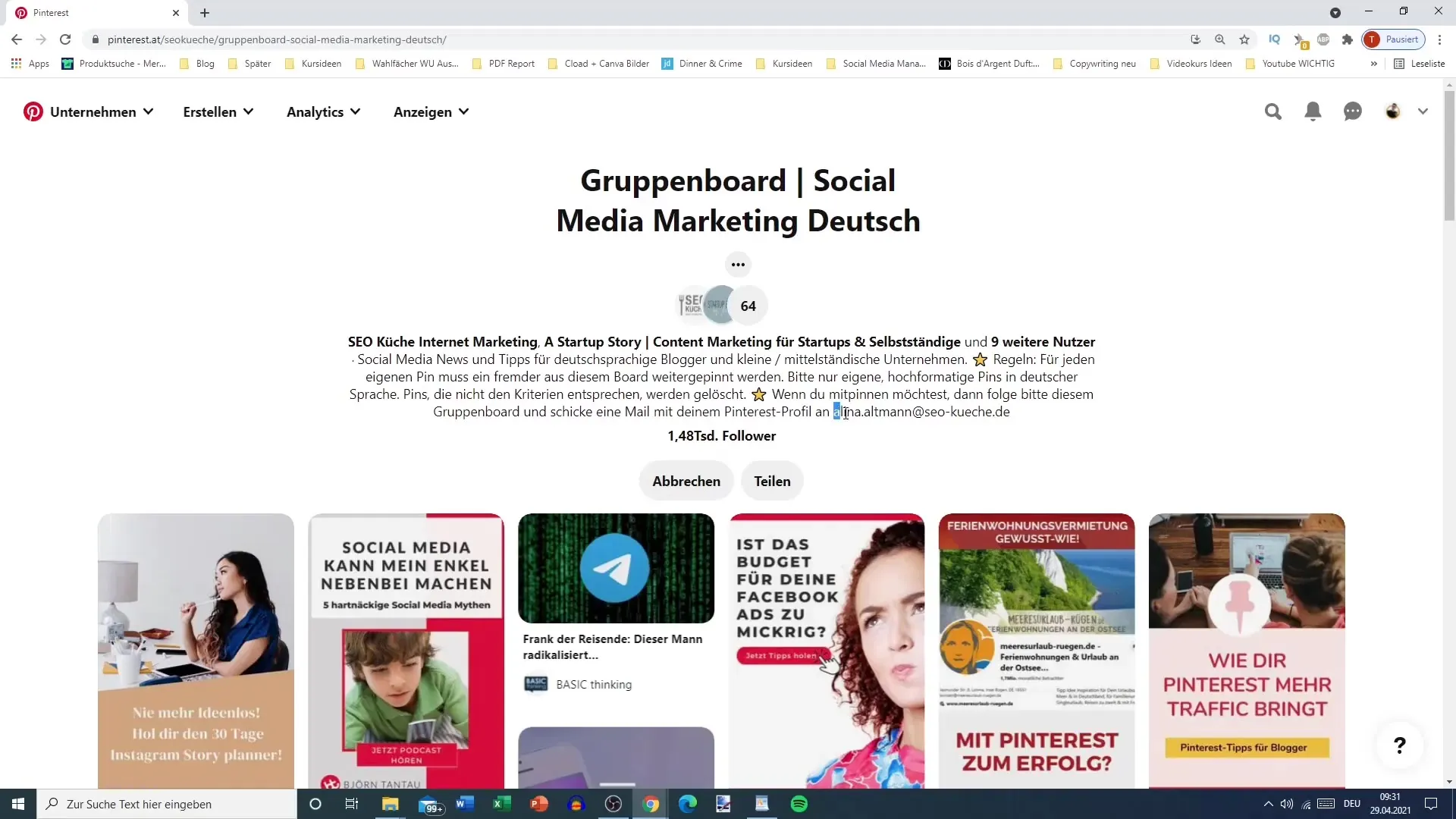 Efektivně využívat skupinové tabule na Pinterestu pro marketing