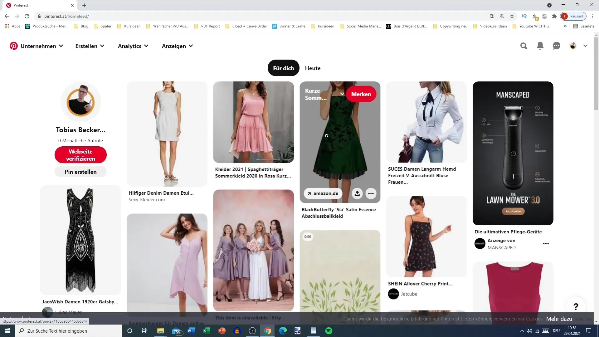 Analýza trhu na Pinterestu: Optimalizace designu