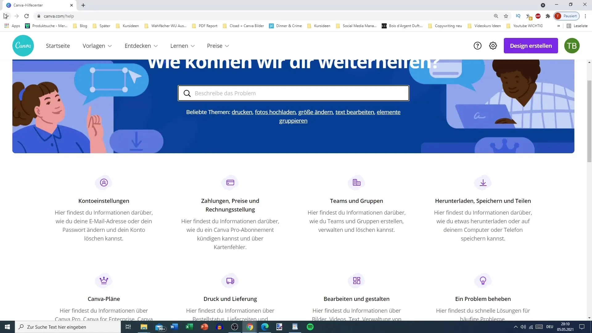 Navigace na palubní desce Canva pro efektivní design