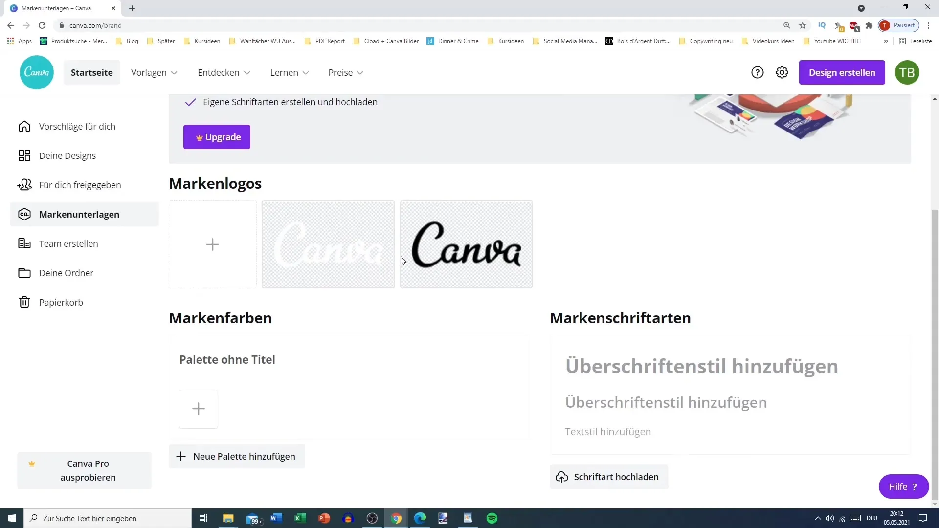 Navigace na panelu Canva pro efektivní design