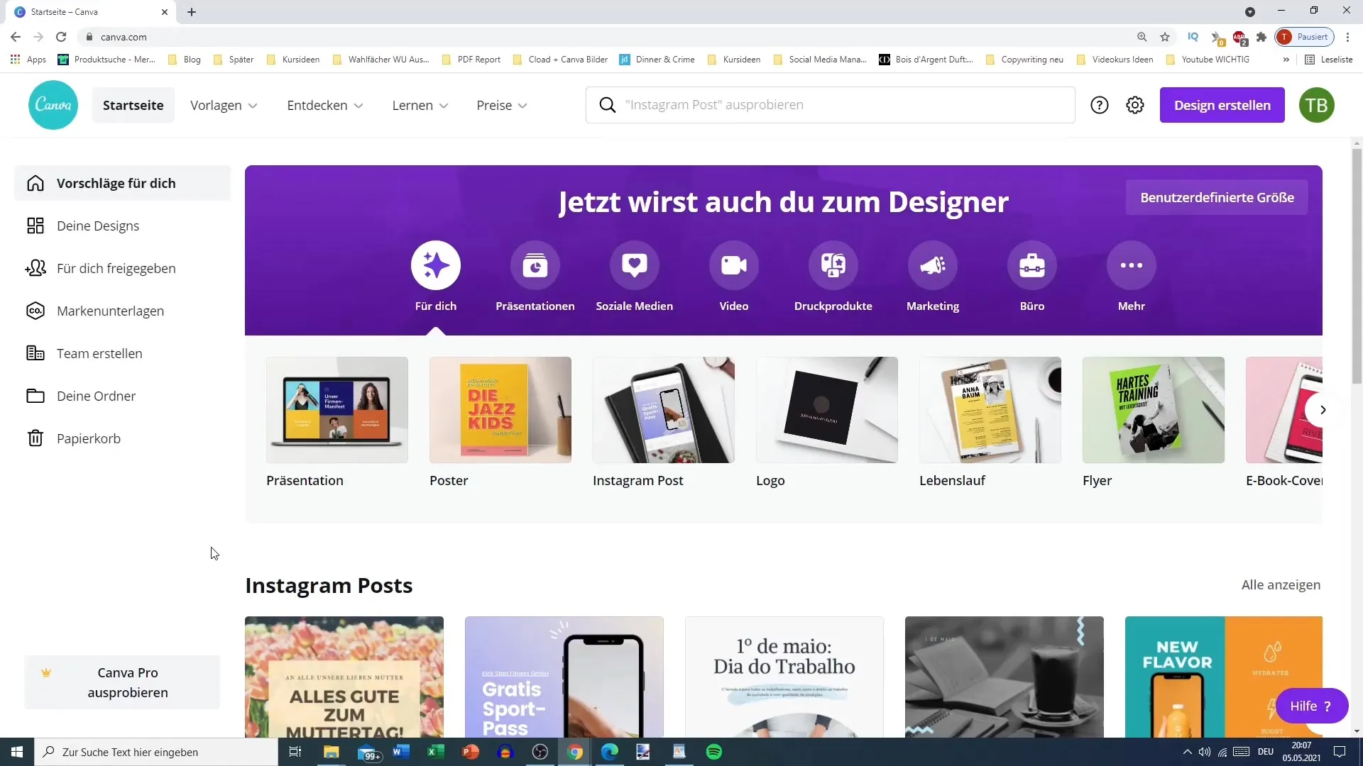 Navigace v rozhraní Canva pro efektivní návrh