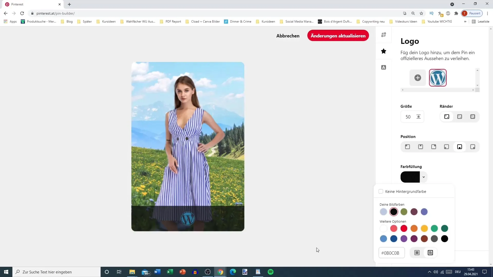 Úprava vašeho pinu na Pinterestu - krok za krokem návod